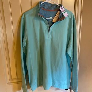 New Tommy Bahama, men’s large bin and Terry half zip